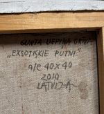 Glezna "Eksotiskie putni" Pelēkā vainagdzērve /Gleznotāja Gunta Liepiņa Grīva - Attēls 2