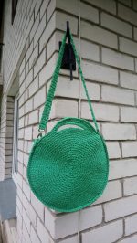 Zaļa plecu soma - Attēls 3